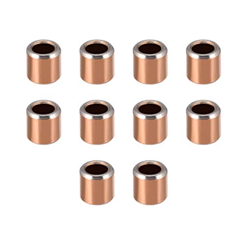 uxcell Sleeve Bearing 3mm Bore x 5mm OD x 5mm Length Plain Bearings Wrapped Oilless Bushings Pack of 10