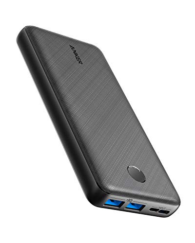 Anker Portable Charger, PowerCore Essential 20000mAh Power Bank with PowerIQ Technology and USB-C (Input Only), High-Capacity External Battery Pack Compatible with iPhone, Samsung, iPad, and More.