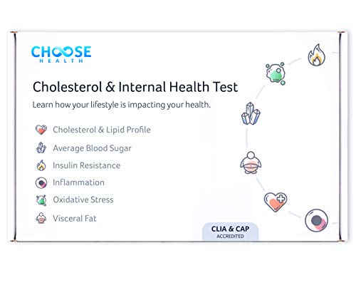 Choose Health 6-in-1 Health Test | Cholesterol & Lipids Test Kit | Avg Blood Sugar, a1c | Insulin Resistance, Pre Diabetes Testing Kit | Inflammation Test & more | not avail in KY,MA,ND,NJ,NY,PA,RI,AR
