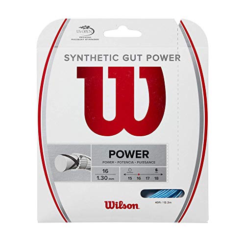 Wilson Sporting Goods Synthetic Gut Power 16 - Blue Tennis String - 16 gauge set