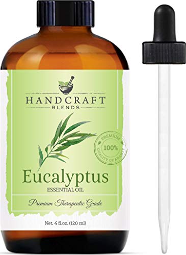 Handcraft Eucalyptus Essential Oil - 100% Pure and Natural - Premium Therapeutic Grade with Premium Glass Dropper - Huge 4 fl. oz