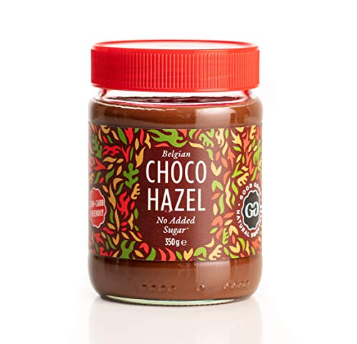 Belgian Choco Hazel with Stevia 12 oz (350g) - No Added Sugar - A healthy & delicious Option For Those Who Love Chocolate Spreads - Gluten Free - Vegetarian Friendly