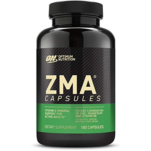 Optimum Nutrition ZMA, Zinc for Immune Support, Muscle Recovery and Endurance Supplement for Men and Women, Zinc and Magnesium Supplement, 180 Count (Packaging May Vary)