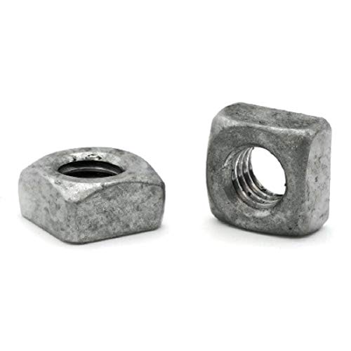 Square Nuts Hot Dipped Galvanized Grade 2-5/8'-11 UNC - Qty-25