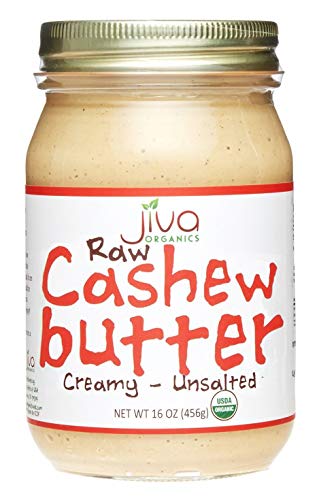 Jiva Organics RAW Organic Cashew Butter 16-Ounce Jar (Pack of 1)