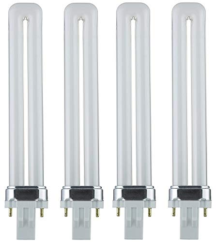 Sunlite PL13/SP65K 13-Watt Compact Fluorescent Plug-In 2-Pin Light Bulb, 6500K - 4 Pack