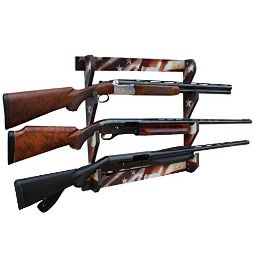Rush Creek Creations Indoor 3 Rifle/Shotgun Wall Storage Display Rack