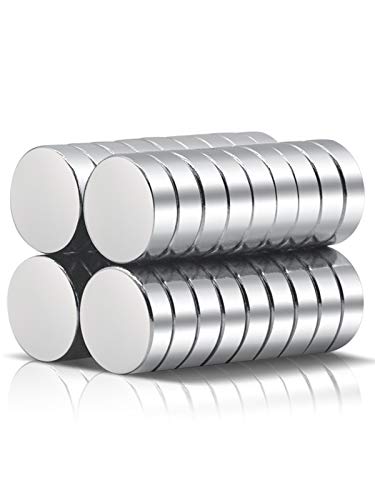 A AULIFE 36PCS Refrigerator Magnets Fridge Magnet - Premium Brushed Nickel Fridge Magnets,Round Magnets,Office Magnets