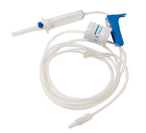 TCRTCBINF033G - Truecare I.V. Administration Set with GVS Easydrop Flow Rregulator, DEHP-Free, 1 Y-Site, 15 Filter in Drip Chamber, Swivel, Luer Lock, 92