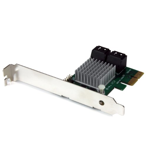 StarTech.com 4 Port PCI Express 2.0 SATA III 6Gbps RAID Controller Card with HyperDuo SSD Tiering - PCIe SATA 3 Controller Adapter (PEXSAT34RH)