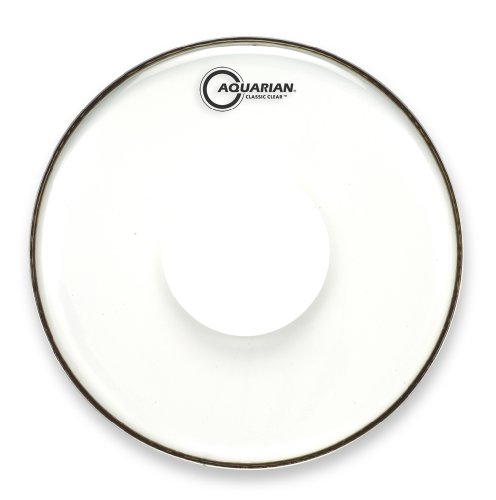 Aquarian Drumheads CCPD16 Classic Clear 16-inch Tom Tom Drum Head, with Dot