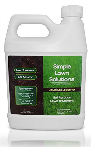 Liquid Aerating Soil Loosener- Aerator Soil Conditioner- No Mechanical or Core Aeration- Simple Lawn Solutions- Any Grass Type, All Season- Great for Compact Soils, Standing Water, Poor Drainage.