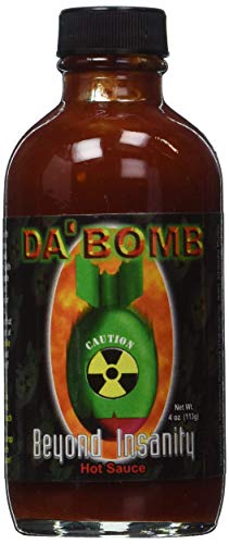 Da Bomb Hot Sauce, Made with Habanero and Chipotle Peppers, Original Hot Sauce, Gluten Free, Keto, Sugar Free, Made in USA (Insanity, Pack of 1)