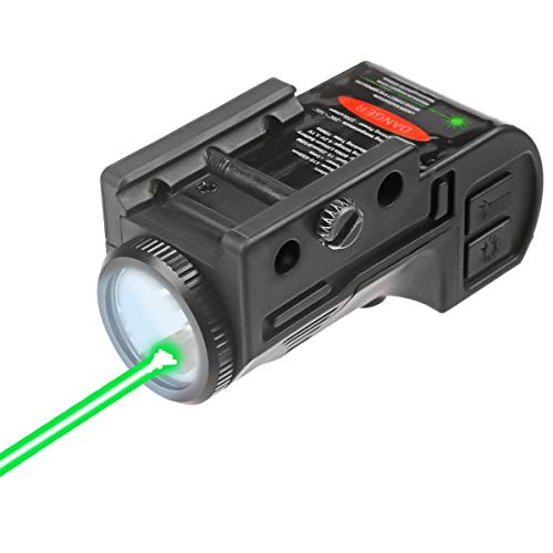 Lasercross CL105 New Magnetic Charging Internal Green Laser Sight & Flashlight Laser Combo with Rechargeable Battery Inside,Used for Most of Handguns and Rifles in Picatinny Rails