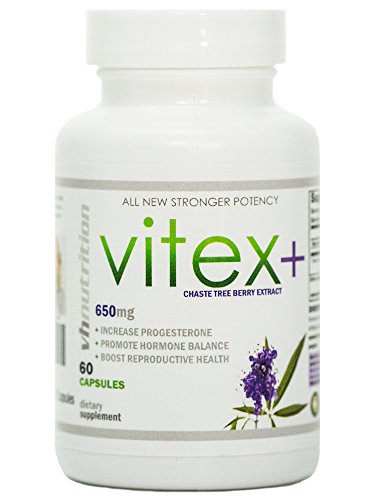 VH Nutrition Vitex+ | 650mg Vitex Chasteberry Supplement Formula to Balance Womens Hormones - Fertility to Menopause - 30 Day Supply - 60 Capsules