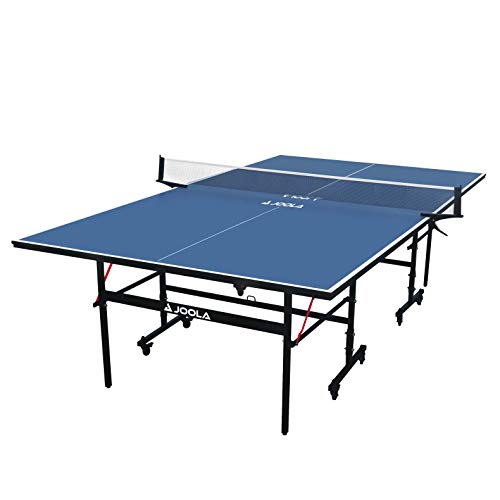 JOOLA Inside - Professional MDF Indoor Table Tennis Table with Quick Clamp Ping Pong Net and Post Set - 10 Minute Easy Assembly - USATT Approved - Ping Pong Table with Single Player Playback Mode