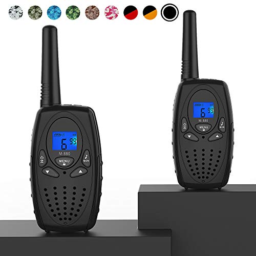 Topsung Walkie Talkies for Adults, M880 FRS Two Way Radio Long Range with VOX Belt Clip/Hand Held Walky Talky with 22 Channel 3 Mile for Family Home Cruise Ship Camping Hiking (Black 2 in 1)