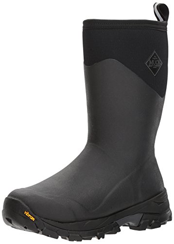 Muck Boot Arctic Ice Extreme Conditions Mid-Height Rubber Men's Winter Boots, Black/Gray, 11 M US