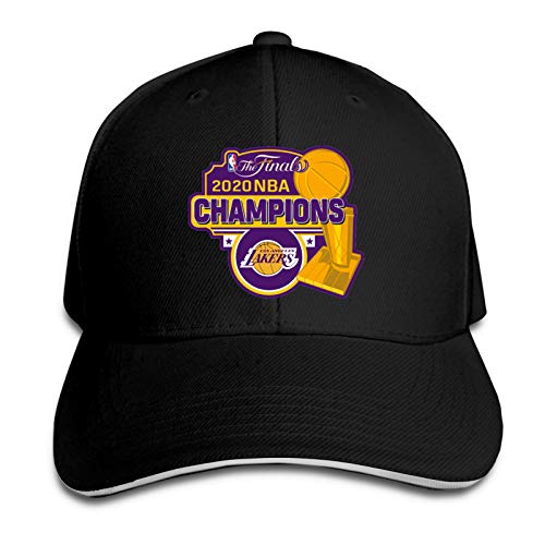 Men's and Women's Lakers Championship 2020 Daily Custom-Made Peaked caps.Sandwich Cap Outdoor Sports/Travel Black