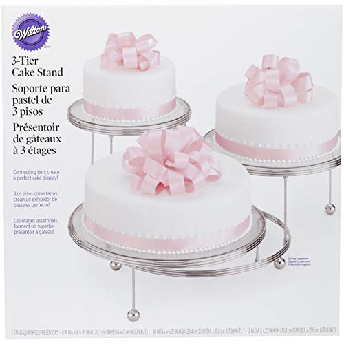 Wilton Cakes 'N More 3-Tier Cake Stand, Silver