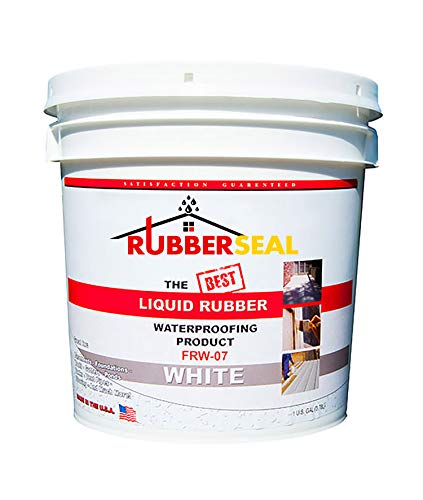 Rubberseal Liquid Rubber Waterproofing and Protective Coating - Roll On White (1 Gallon, White)