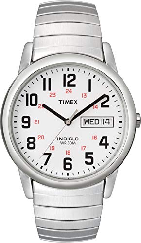 Timex Men's T20461 Easy Reader 35mm Silver-Tone Stainless Steel Expansion Band Watch