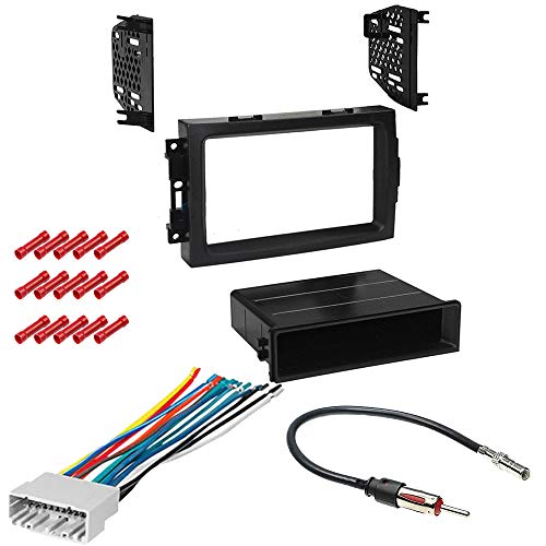 CACHÉ KIT879 Bundle with Car Stereo Installation Kit for 2005 – 2007 Dodge Magnum – in Dash Mounting Kit, Harness, Antenna Adapter for Single or Double Din Radio Receivers (4 Item)