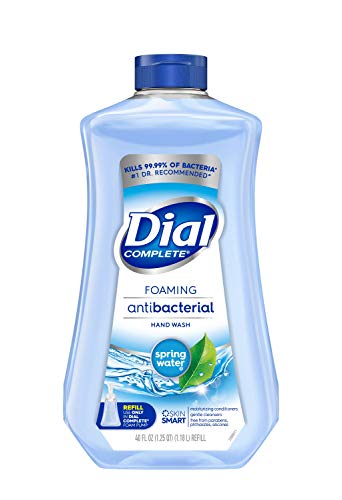 Dial Complete Antibacterial Foaming Hand Soap Refill, Spring Water, 40 Fl Oz (Pack of 6)