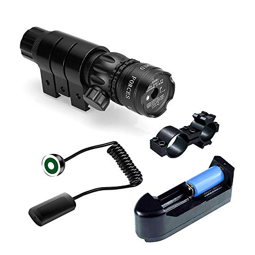 Laca Green Laser Sight Green Dot 532nm Rifle Scope with M-Lok Rail Mount for Outdoor Hunting Shooting - Include Barrel Mount Cable Switch