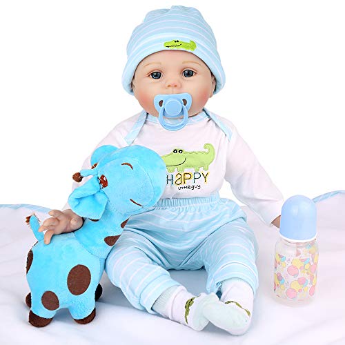 Kaydora Reborn Baby Doll Boy, 22 inch Soft Weighted Body, Cute Lifelike Handmade Silicone Doll