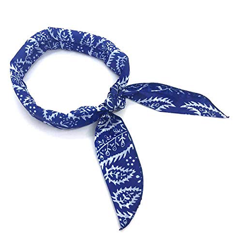 Eutuxia Cooling Scarf. Wrap Soaked Tie Around Neck, Head to Instantly Chill Out. Crystal Polymer Keeps Cool, Reusable. Great for Summer, Indoor, Outdoor, Leisure Activities, Sports. [Blue Paisley]