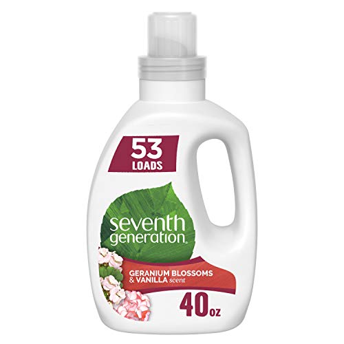 Seventh Generation Concentrated Laundry Detergent, Geranium Blossom & Vanilla, 40 oz (53 Loads)