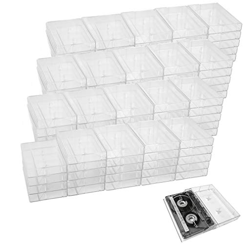 Evelots Cassette Tape Cases-Clear Plastic Storage-Audio-No Scratch/Dirt-Set/100