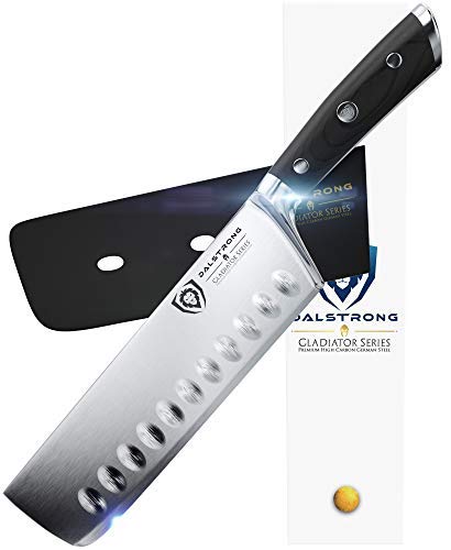 DALSTRONG Nakiri Asian Vegetable Knife - Gladiator Series - German HC Steel - 7' (180mm)