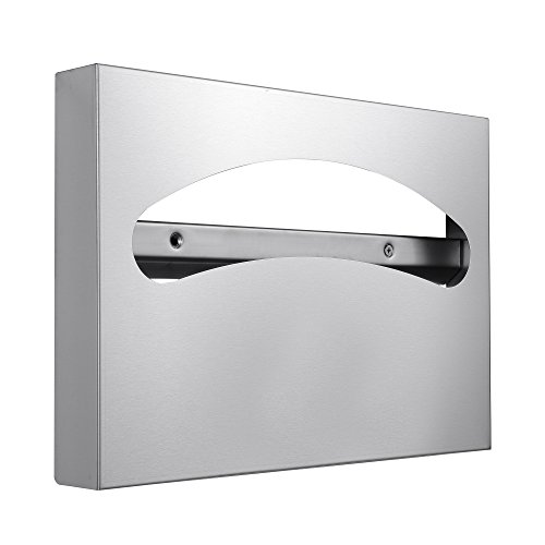 Toilet Seat Cover Dispenser - 304 Grade Stainless Steel - 250 Single or 1/2 Fold Capacity - by Dependable Direct