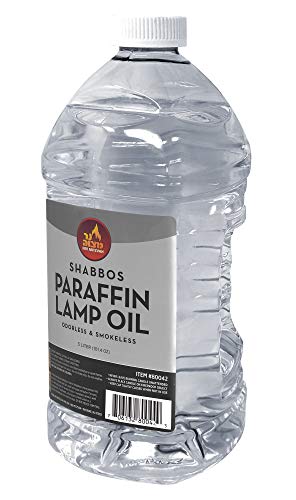 Ner Mitzvah Paraffin Lamp Oil - Clear Smokeless, Odorless, Clean Burning Fuel for Indoor and Outdoor Use - 2 Liter (67.6 oz)