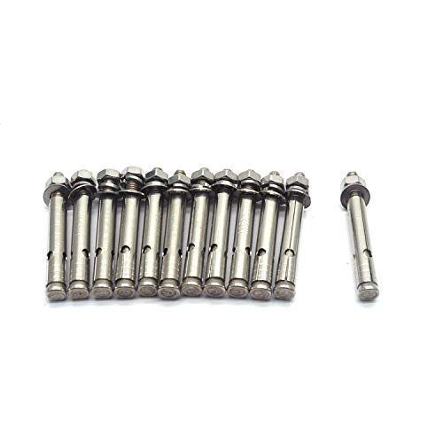 Karcy Expansion Bolt M6 Stainless Steel Expansion Bolts M6x60mm Silver Pack of 12