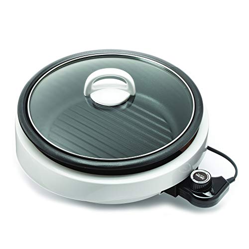 Aroma Housewares Grillet 3Qt. 3-in-1 Cool-Touch Electric Indoor Countertop Sears, Grills and Stews, 3-Quart, White