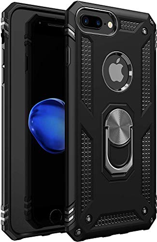 Amuoc iPhone 6 Plus Case | iPhone 6S Plus Case [ Military Grade ] 15ft. Drop Tested Protective Case | Kickstand | Compatible with Apple iPhone 6 Plus / iPhone 6S Plus-Black (ghfgh-91)