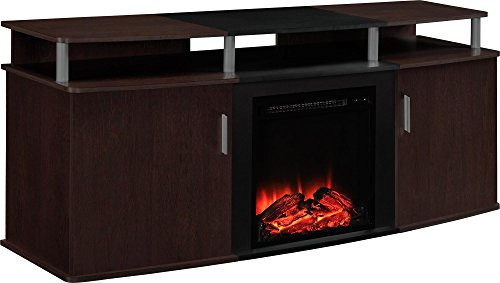 Ameriwood Home Carson Electric Fireplace TV Console for TVs up to 70',  Cherry