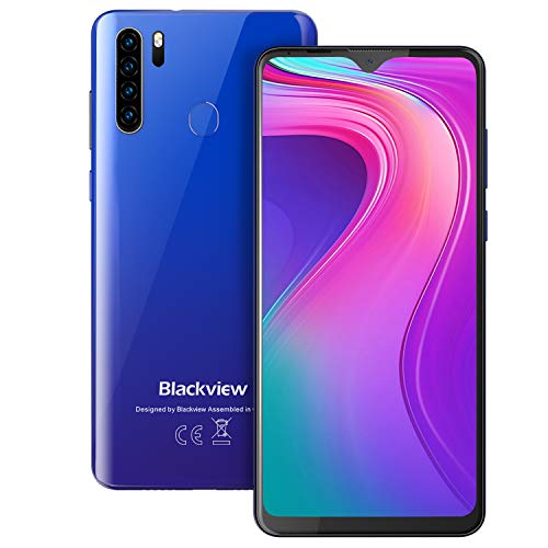 Unlocked Cell Phones, Blackview A80 Pro 4GB+64GB Unlocked Smartphone, 6.49 inches Mobile Phone, Android 9.0, 13MP+8MP, 4680mAh 4G Dual SIM Unlocked Phones, Fingerprint/Face ID for AT&T Cricket Phones