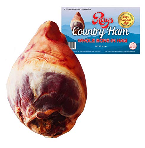 Rays Country Ham - 16 lb. - Whole Bone-in Country Ham - Blue Ridge Mountain Cured