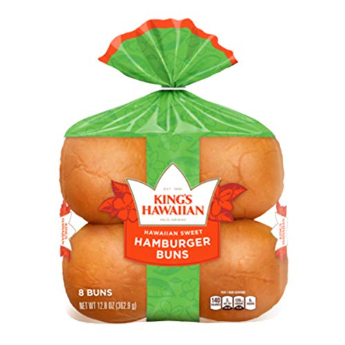 King's Hawaiian Original Hawaiian Sweet Hamburger Buns 8 Count ,(Pack - 3)