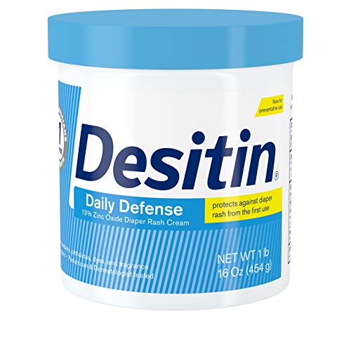 Desitin Daily Defense Baby Diaper Rash Cream with Zinc Oxide to Treat, Relieve & Prevent diaper rash, Hypoallergenic, Dye-, Phthalate- & Paraben-Free, 16 oz