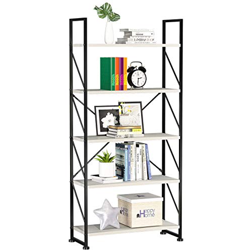 YITAHOME 5 Shelf Bookcase, Classically Rustic Bookshelf, Book Rack, Storage Rack Shelves in Living Room/Home/Office, Books Holder Organizer for Books/Movies