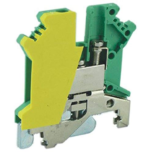 ASI ASIUSLKG5 Din Rail Mounted Ground Circuit Connection Terminal Block, Screw Clamp (Pack of 50)