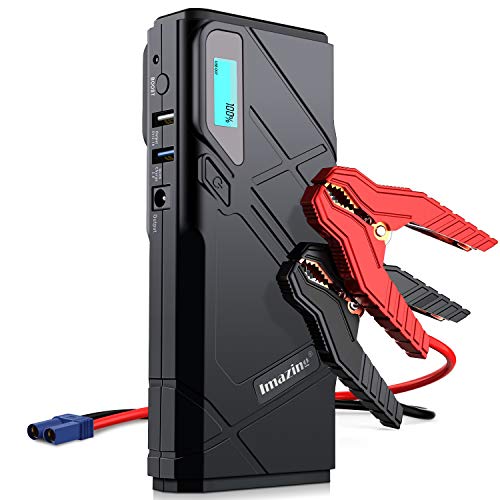 Imazing Portable Car Jump Starter - 1500A Peak (Up to 8L Gas or 6L Diesel Engine) 12V Auto Battery Booster Portable Power Pack with Smart Jumper Cables, IM23