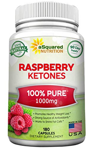 All Natural Raspberry Ketones 1000mg - 180 Capsules - Weight Loss Supplement, Max Strength Plus Appetite Suppressant Diet Pills, Premium Lean Health Extract to Boost Pure Energy & Metabolism