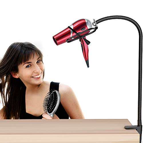HOSOM Hands Free Hair Dryer Stand Holder, Adjustable Table Clamp for Hair Styling