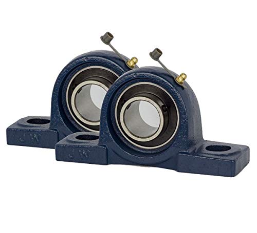 Jeremywell 2 Pieces UCP205-16, 1 Inch Pillow Block Bearing, Solid Base, Self-Alignment, Brand New